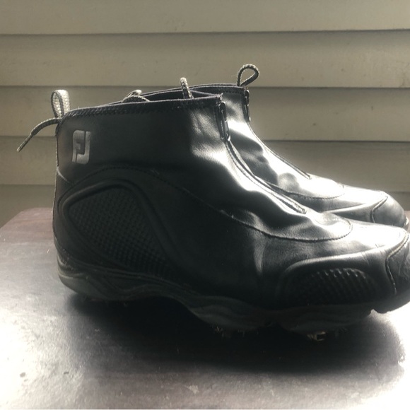 Footjoy Hydrolite 50018 20A Men’s Black Leather Spiked Golf Boots Size 7.5M - Picture 5 of 11